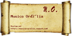 Musics Orália névjegykártya
